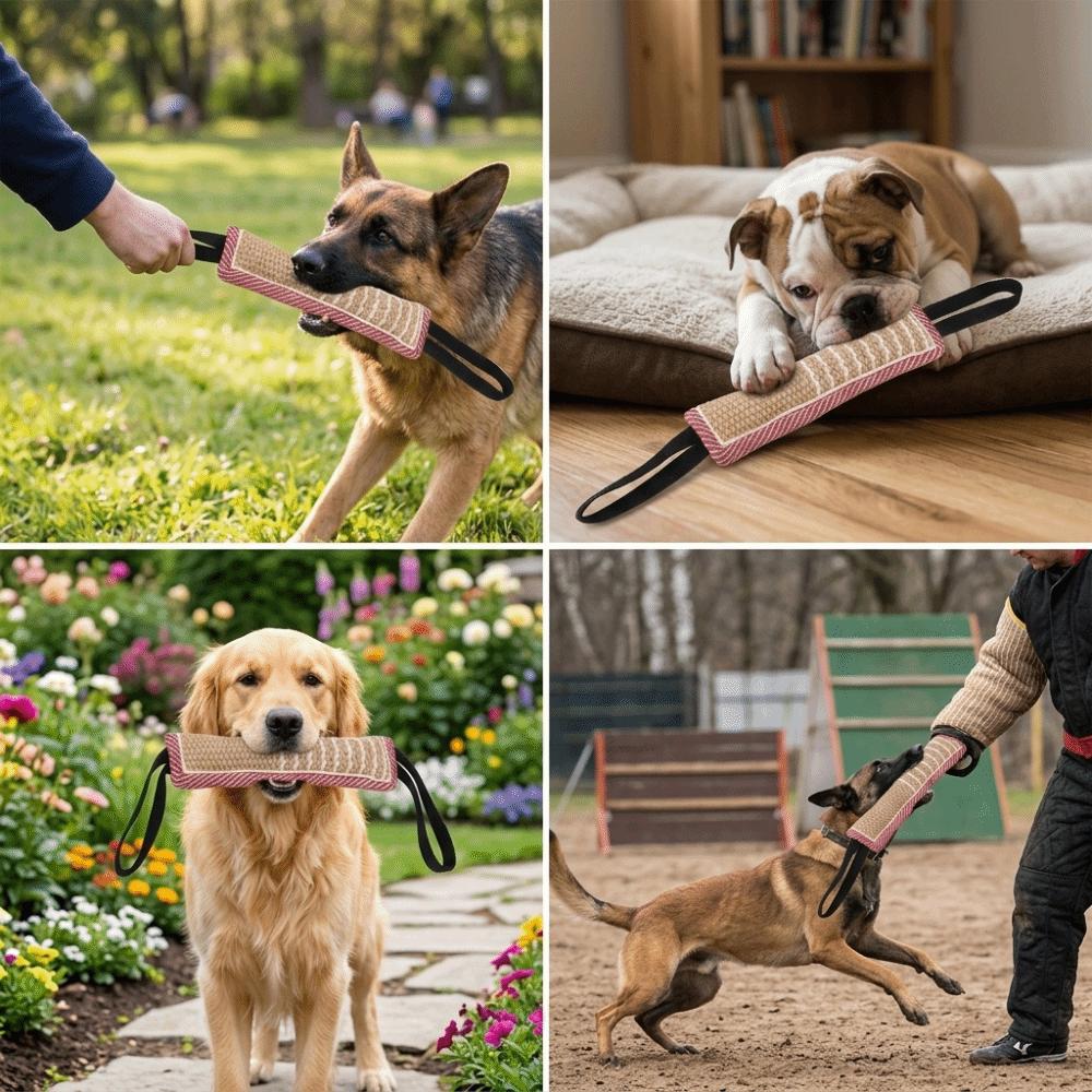 Woven Fiber Dog Training Stick Tough Texture Dog Molar Stick Dog Tug Stick Dog Training