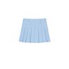 GOXO Sky Blue Back Pleats Slit Skirt