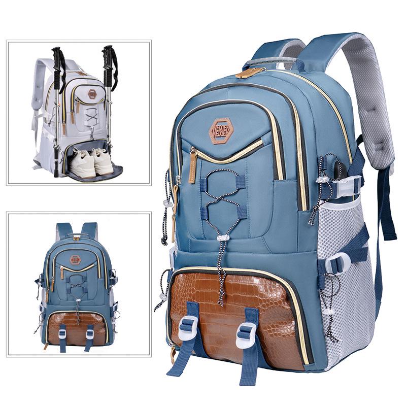 High-Value Large Capacity Casual Backpack for Travel & Mountaineering - Oxford Cloth