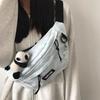 Korean ins style leisure sports versatile messenger bag cycling breast bag male students Japanese neutral style fanny pack female tide