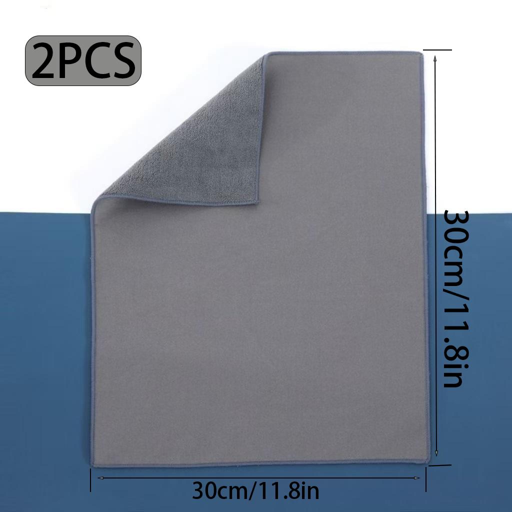 2-pack double-sided car cleaning cloths 30×30cm for car interiors and home use. Soft and absorbent, multifunctional car cleaning cloth.