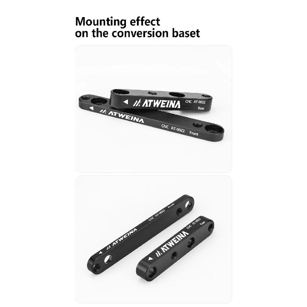 ATWEINA Road Bike Bicycle Disc Brake Aapter Flat Mount CNC Front Rear 180mm Disc Brake Rotor Adapter with Bolts Bicycle Parts