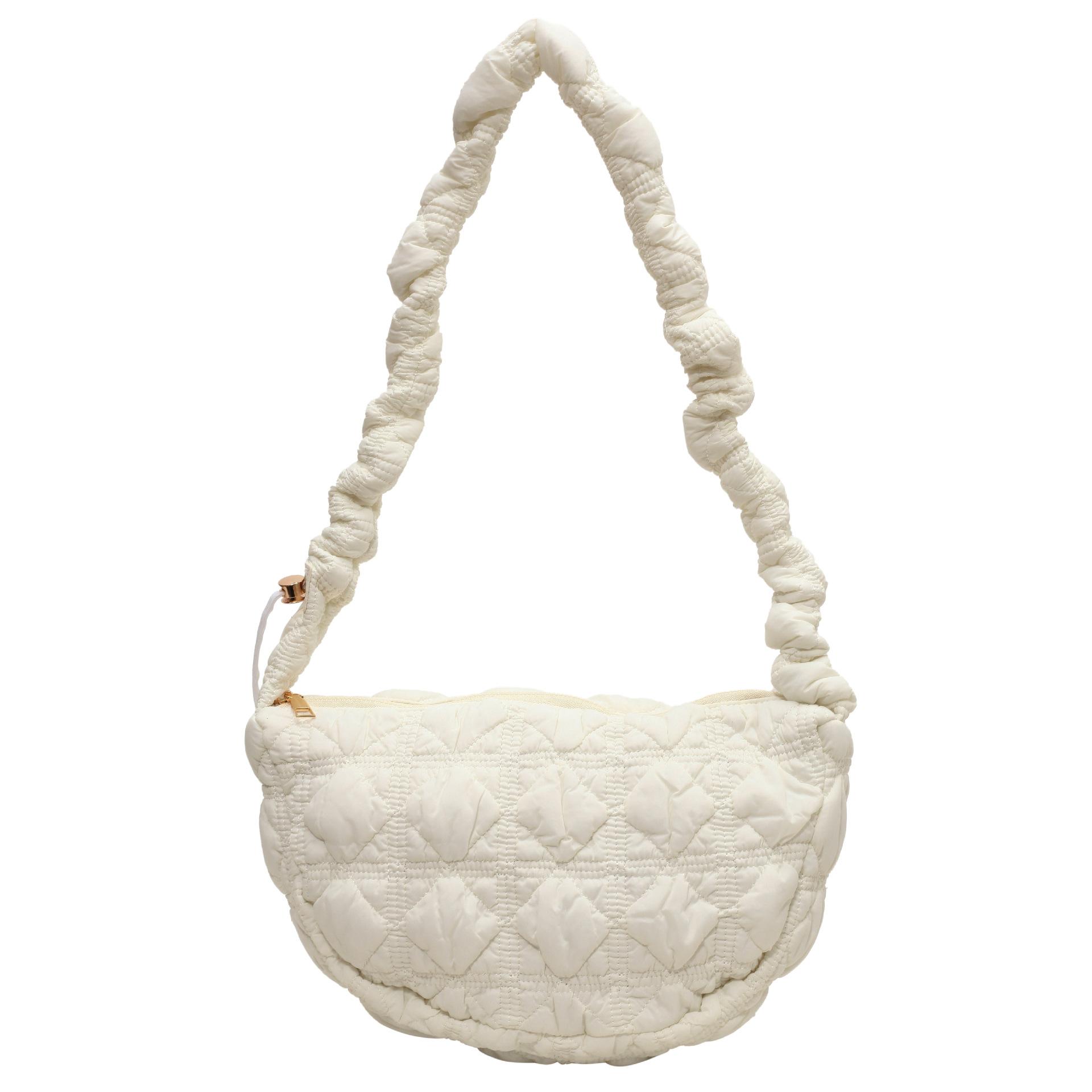 

Женская плиссированная сумка под мышками, сумка через плечо через плечо белый