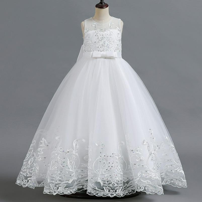 Girls Dress Dress Sleeveless Mesh Performance Host Princess Dress