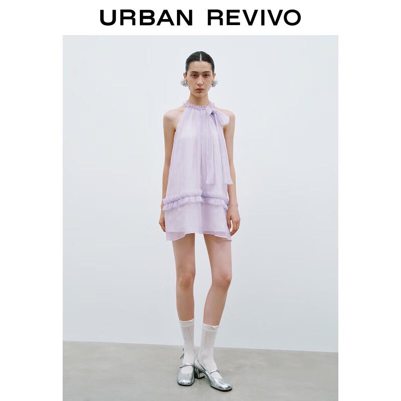 

UR 2025 Summer Bow-knot Tie Sleeveless Mini Dress M