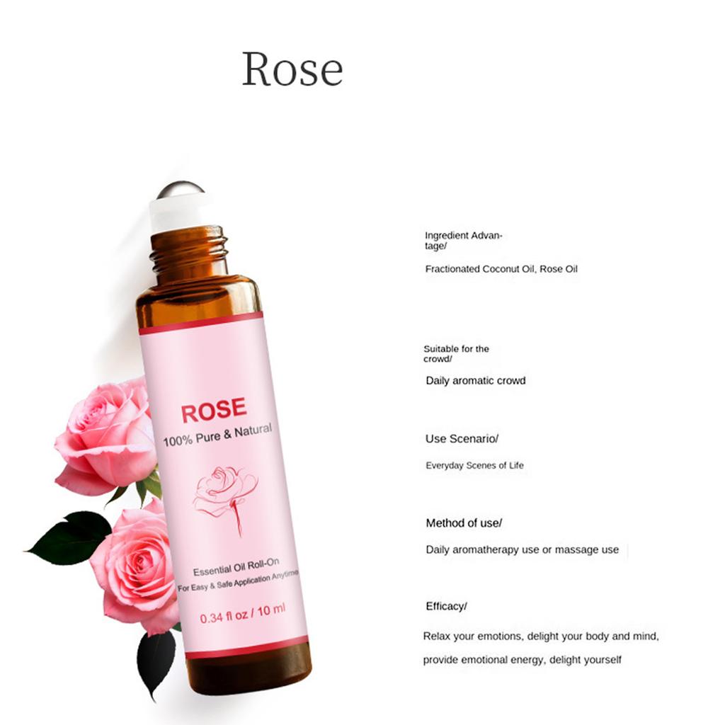10ML Essential Oil Roll On for Relaxation Aromatherapy Roller Bottle Travel Size Skin Safe Essential Oils for Women Men for Self Care Gifts
