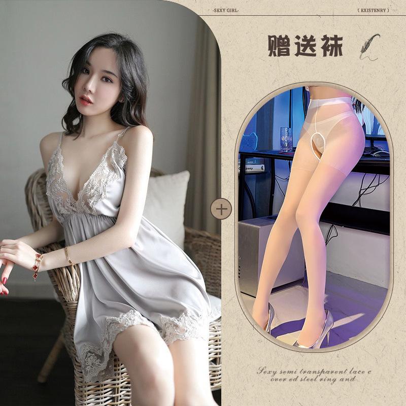 New erotic underwear, women's lace sexy underwear embroidery, breast-exposed temptation set