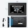 Large Wall Clock Dementia Clock for Seniors 4-Colors Large Display Digital Alarm Clock 7 Inch Digital Wall Clock with Day and Date for Elderly,Custom