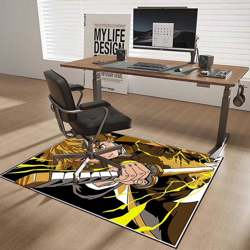 1pc Golden Retriever Anime Cartoon Design Office Chair Mat Non-Slip Carpet for Home Decor, Suitable for All Seasons, Perfect Gift for Anime Lovers.Q07