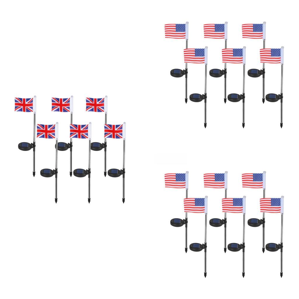 Atemberaubende LED-Solar-Gartenflaggenleuchten für patriotische Dekorationen Mit Ip65 Wasserdicht
