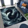Magic Dragon Mythology Art Chinese Loong Cartoon Rug for Bedroom Living Room Sofa Home Doormat Decor, Large Non-slip Floor Mat