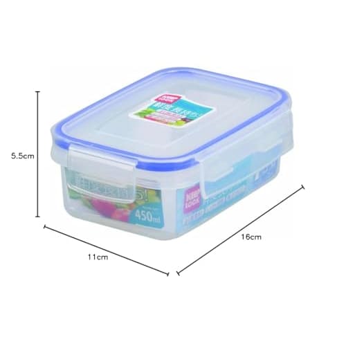 Pearl Metal Keep Lock Freshness Preservation Container, Rectangular, 450ml, HB-587