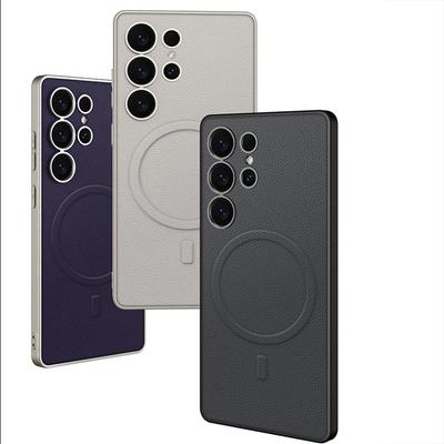 Magnetic Leather Phone Case for Samsung Galaxy S26 S25 Ultra S25 Plus Hard Shell Shockproof Protective Cover