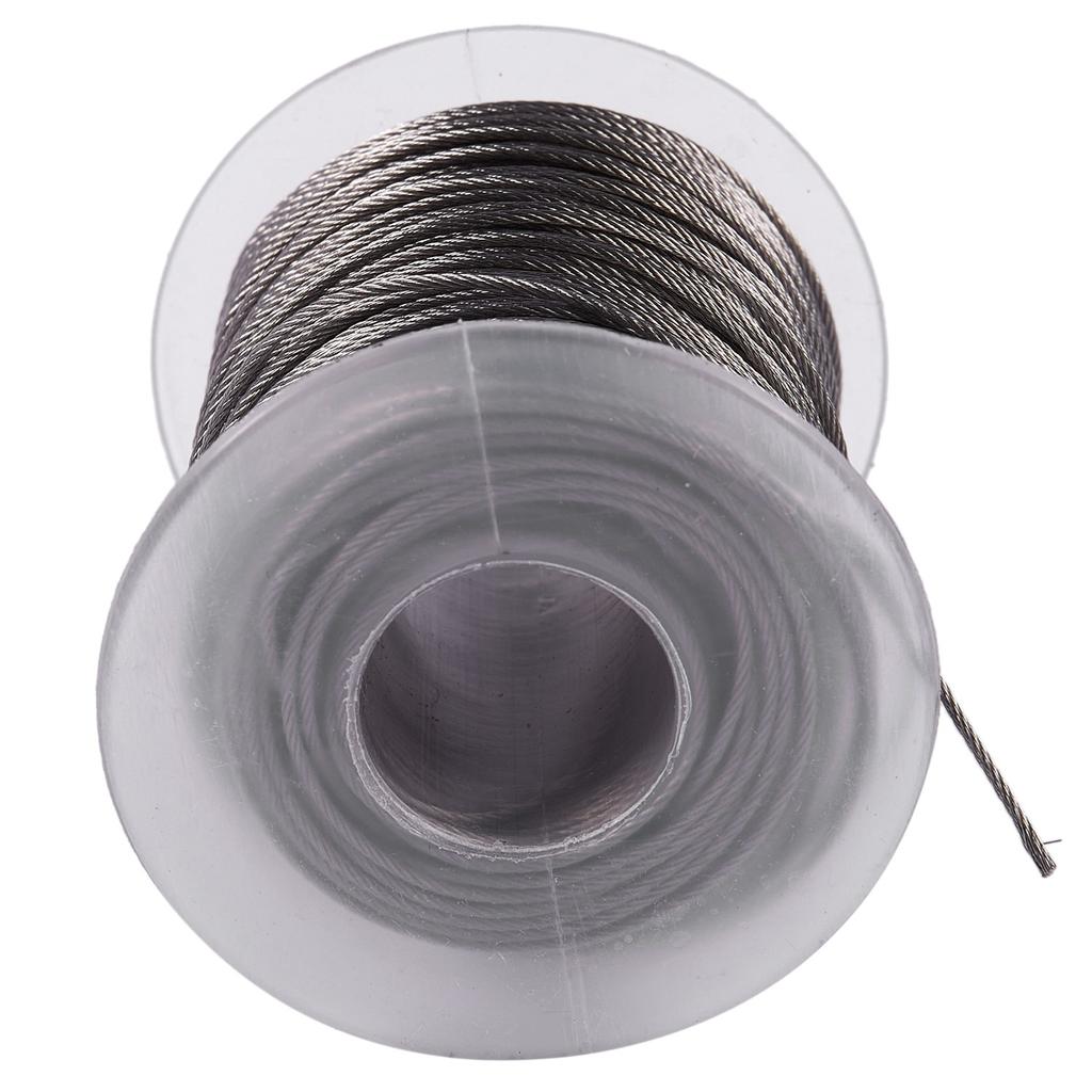 A84E- Hoisting Lifting 7X7 1Mm Dia Stainless Steel Flexible Wire Rope 177Ft
