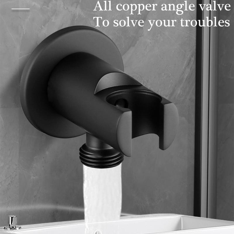 Wall Mounted Handheld Shower Holder Shower Mounting Brackets Wall Elbow Spouts Water Inlet Angle Valves Bathroom Accessory