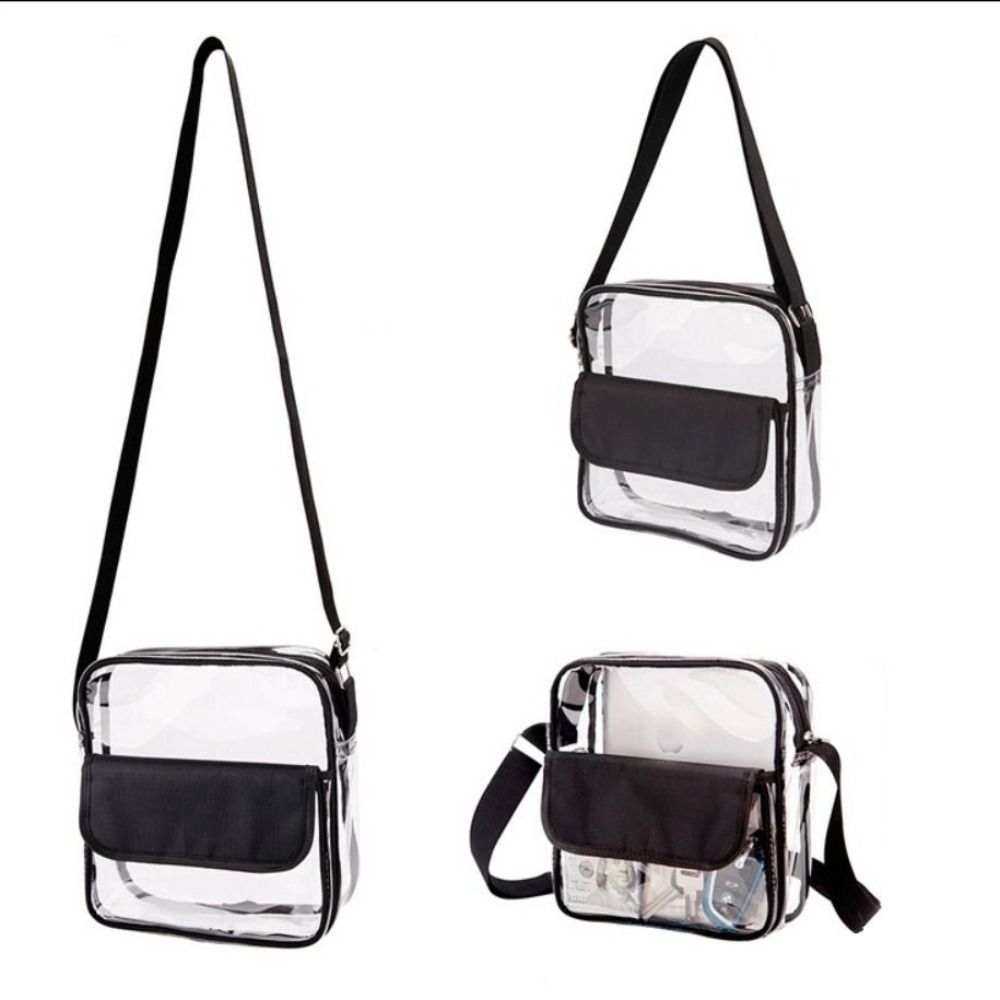 PVC Clear Shoulder Bag Waterproof Crossbody Messenger Bag Casual Beach Tote Bag  Summer