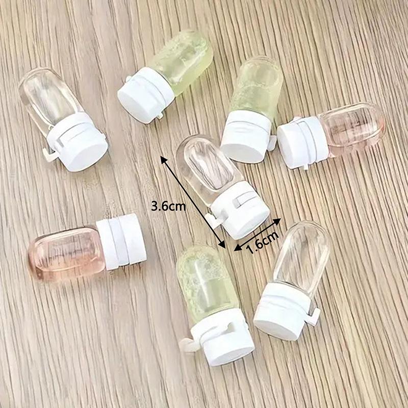 2/5Pcs Clear Travel Bottle Empty Leak-Proof Essence Bottled With Flip-Top Glass Cosmetic Containers Makeup Remover & Lotion