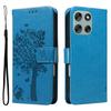 For Motorola Moto G56 5G Phone Case with Stand Cat Tree Pattern Leather Wallet Mobile Cover
