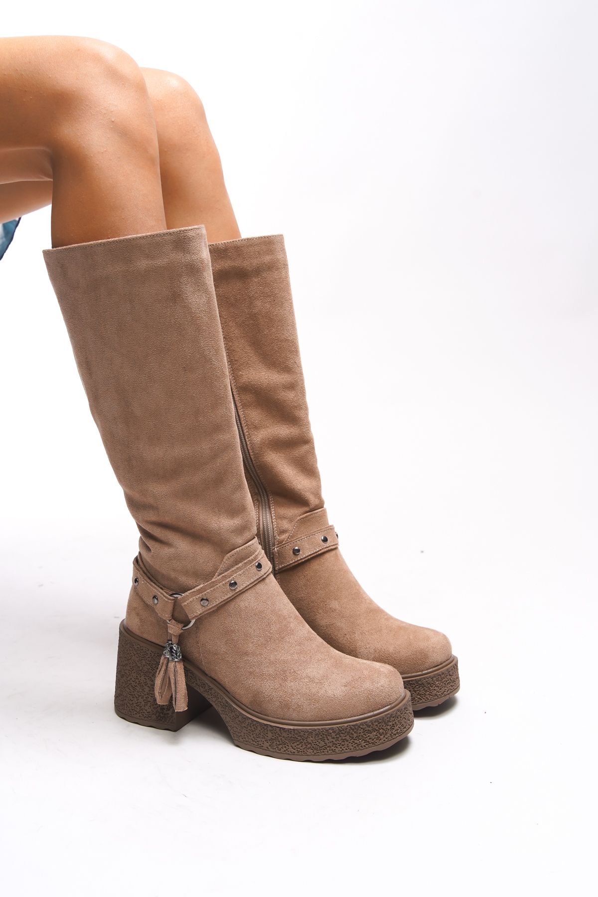 

Women Modern Stylish Fashion Boots Boots Faux Leather Suede Olvirth Heeled Boots Mink Suede 38