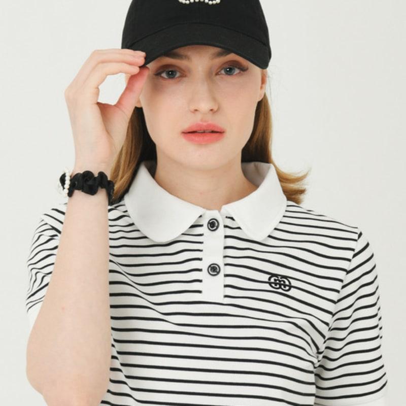 DOYOUKNOWMC ALL SEASON Pearl Stud Symbol Logo Soft Type Black Ball Cap