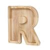 18cm Twenty-six Letter Piggy Bank Wooden Coin Money Saving Box Jar Coins Storage Box Desktop Ornament Home Decor Craft Xmas Gift