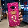 Elegant Simple Crown Initial Letter Case For ZTE Blade A76 5G Soft Silicone Black Case Shockproof Shell ZTE Blade A76 5G Casing