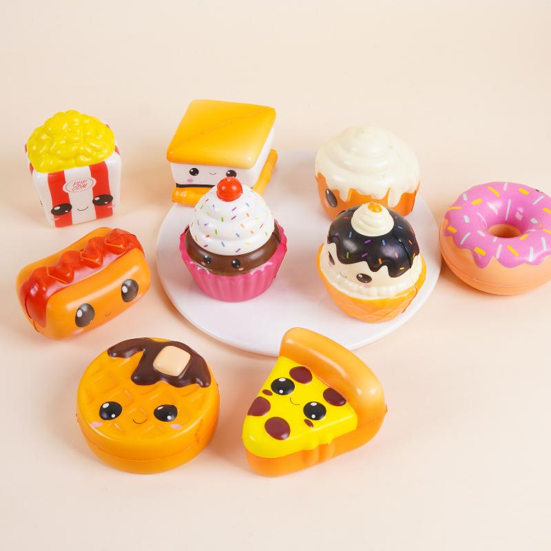 Cute Simulated Bread Food Shaped Toys Pu Slow Rebound Stress Squeeze Toys For Kids Adult
