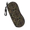 Golden Medallion Baroque Accessories Glasses Case for Girls Waterproof Zipper Eyewear Storage Box Protector Eyewear Container