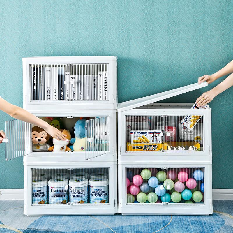 Прозрачный складной контейнер для хранения Leduo Shiguang с двойной дверцей