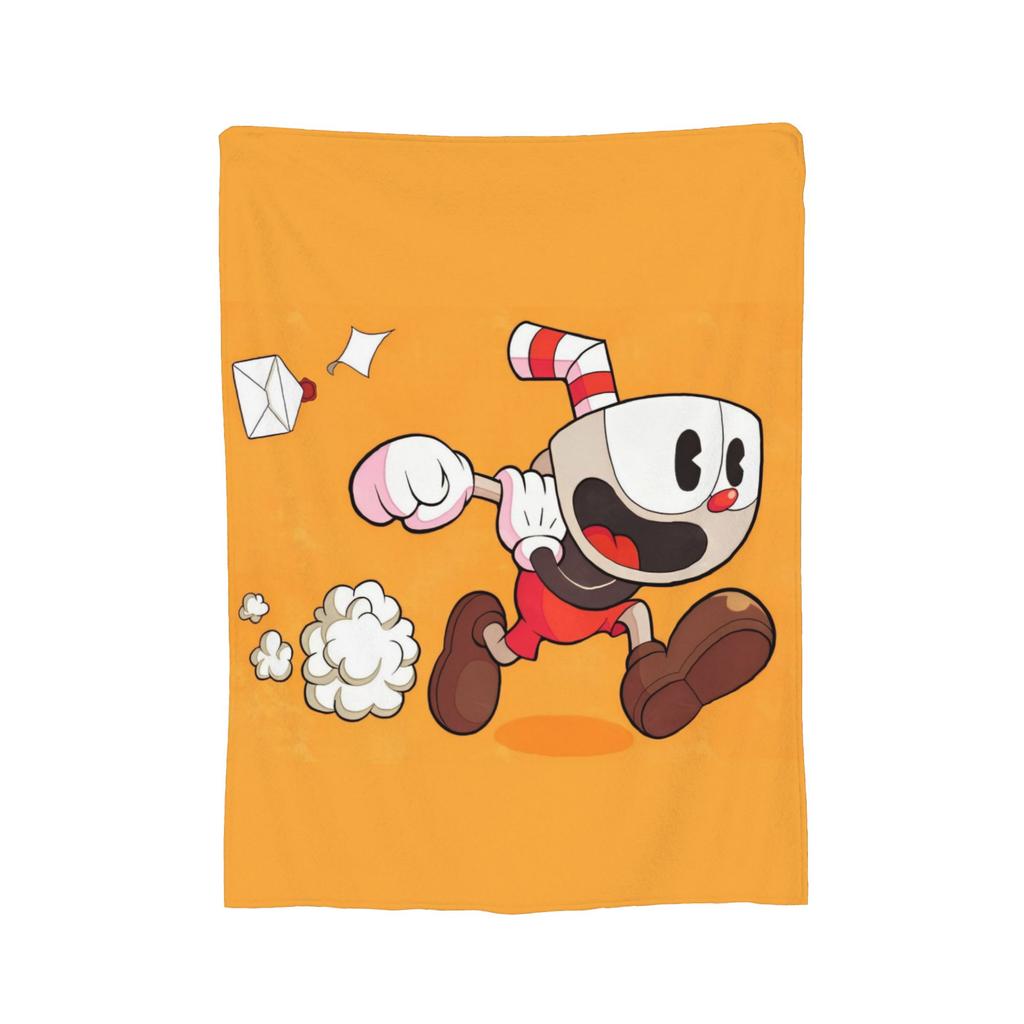 Cupheads Video Game Art Blankets Flannel Super Warm Throw Blankets for Outdoor Travel Bedroom Quilt