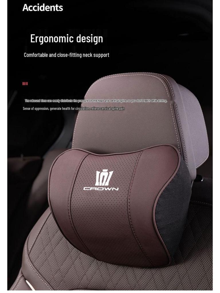 Crown Land Cruiser Headrest & Lumbar Cushion for 12th-14th Gen Toyota Crown/Vellfire Neck Pillow