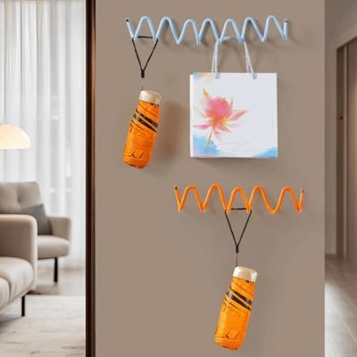 Wavy Shape Metal Wall Hook Minimalist Wall Mounted Door Back Clothes Hook Space Saving Waterproof Sundries Storage Holder