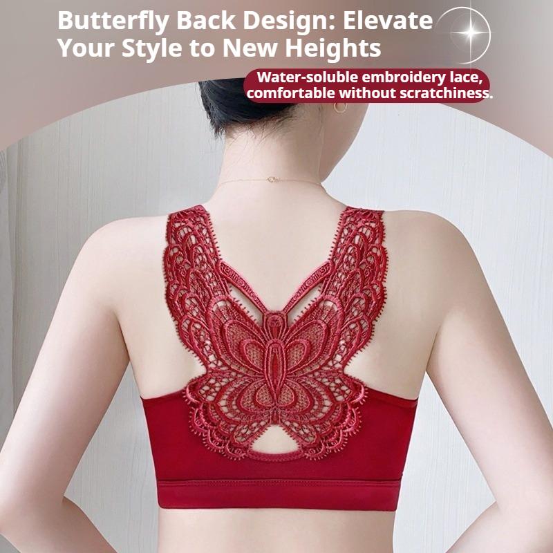 Front Buckle Seamless Underwear Thin Section Women's Big Breasts Small Beautiful Back Adjustable Large Size Bra Gather and Close The Breast Bra