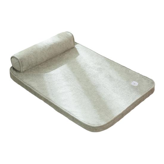 Large Dog Bed Anti-Slip Orthopedic Pet Pad with Removable Washable Cover Puppy Sleeping Cushion with Neck Support for Indoor Floor Small Medium Large
