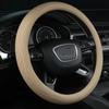 Nappa Leather Embossed Car Steering Wheel Cover - Four Seasons, Comfortable Grip