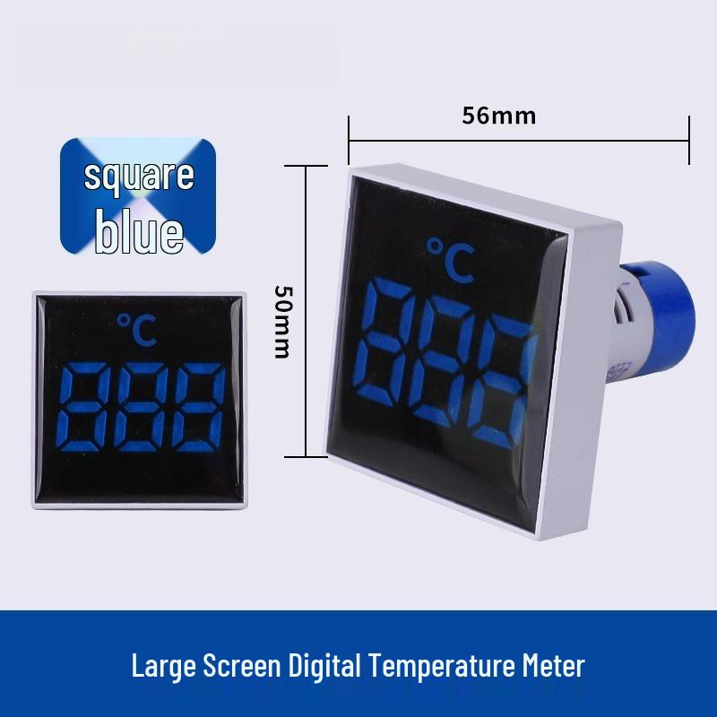 22mm Dual Display LED Voltage Current Frequency Meter - Round/Square