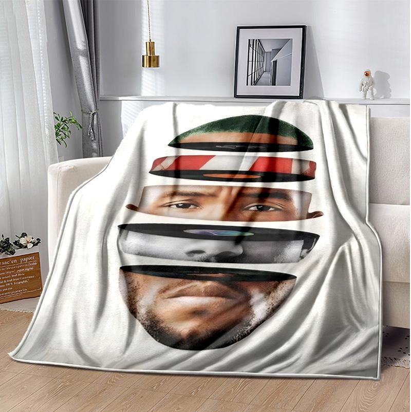 Frank Ocean Flannel Blanket Soft Warm All-Season Throw, Design for Camping, Car Travel, Hiking Sofa, Bed, Office Perfect Gift for Parties