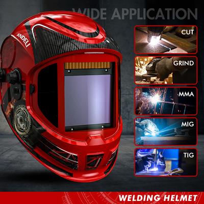 Casco de soldadura con oscurecimiento automático ANDELI ZEUS MASK Vista de 180° Máscara de soldador de pantalla grande 1/1/1/2 Color verdadero óptico 4