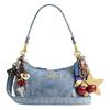 Coach Teri Logo Identification With Star Pendant Denim Shoulder Bag Women shoulder bag Light-Indigo CDY76-IMNIM