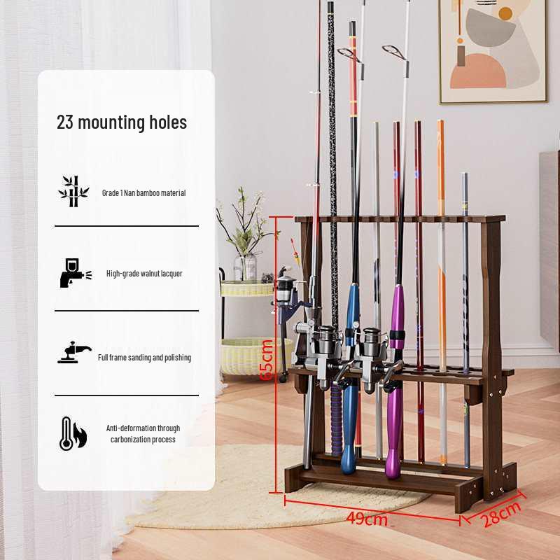 Премиальная настенная стойка для демонстрации и хранения удочек