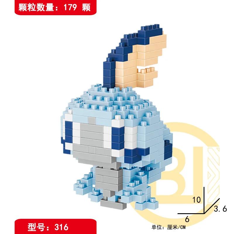 עשה זאת בעצמך אבני פוקימון קטן קריקטורה מיני אבן בניין פיקאצ'ו Charizard Eevee Mewtwo אנימה להרכיב דגם פעולה בובות צעצועים