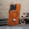 Magnetic Leather Phone Case With Kickstand IPhone 18 Pro Max 17 16 14 Anti-Shock PU Cover Electroplated Business Style
