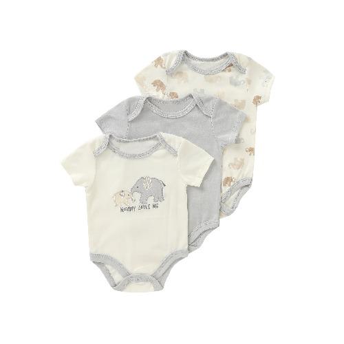 New Three-piece Baby Clothes Fart Clothes Short-sleeved Summer Printed Children's Clothing Baby One-piece Suit