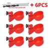 6-36PCS Automatic Chicken Feeding and Drink Cup Plastic Automatic Water Outlet Installation Convenient for Poultry Water Feeder