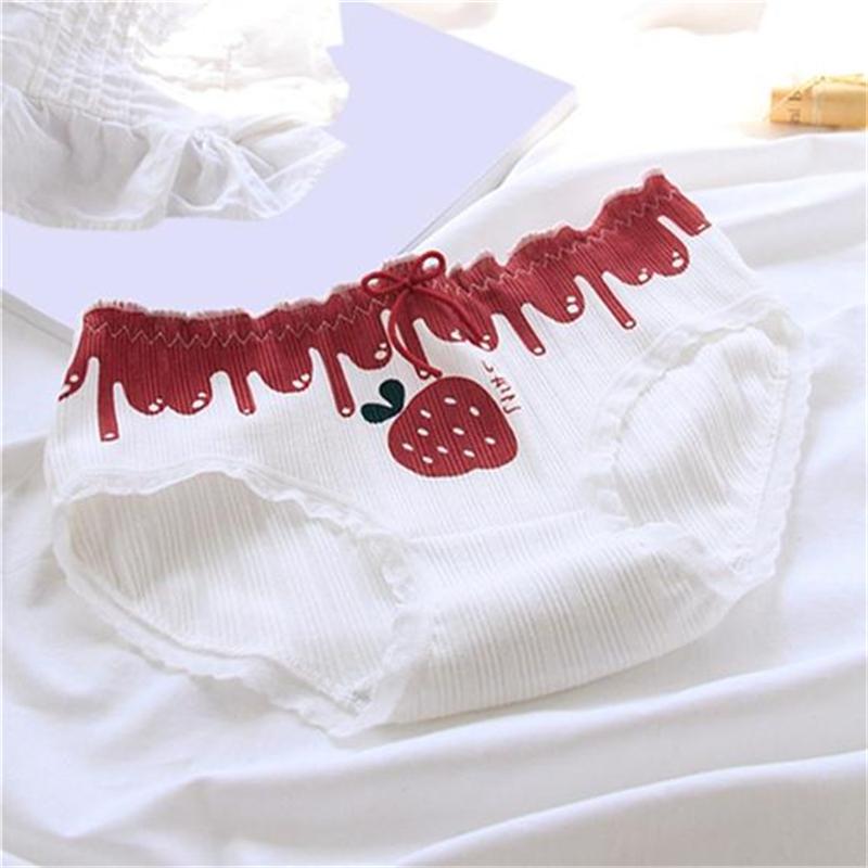 Bragas de algodón Mujeres Chicas Linda Sexy Low Rise Breve Lencería Suave  Ropa Interior Calzoncillos de encaje Corazones de fresa Estampados comprar  a buen precio — entrega gratuita, reseñas reales con fotos —