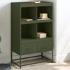 VidaXL High Buffet, Cabinet with Drawers and Compartments, Storage Furniture, Living Room Organizer, Olive Green 846606