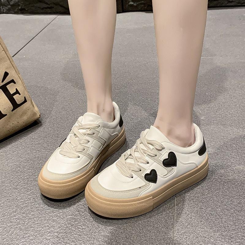 Fashion 2025Autumn Women New Casual Flats Shoes Lace-up Round-toe Platform Sneakers High Quality Non Slip Woman Vulcanized Shoes Zapatos