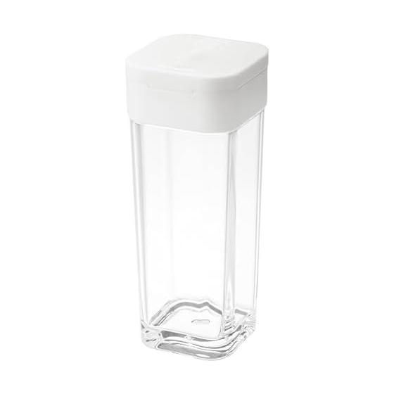 Yamazaki Jitsugyo Spice Bottle White Approx. W3.7 x D3.7 x H9.5cm Tower Salt Seasoning Container Sliding Open/Close 2863