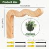 Minimalist Natural Wood Wall Plant Hanger Heavy Duty Hanging Flower Pot Hook for Modern Home Office Wall Decor