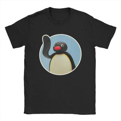 Vintage Pingu Noot Noot Ανδρικό T-Shirt Στρογγυλή Λαιμόκοψη Μπλουζάκια από Καθαρό Βαμβάκι Μπλουζάκια Κοντομάνικα Γραφικά Ρούχα